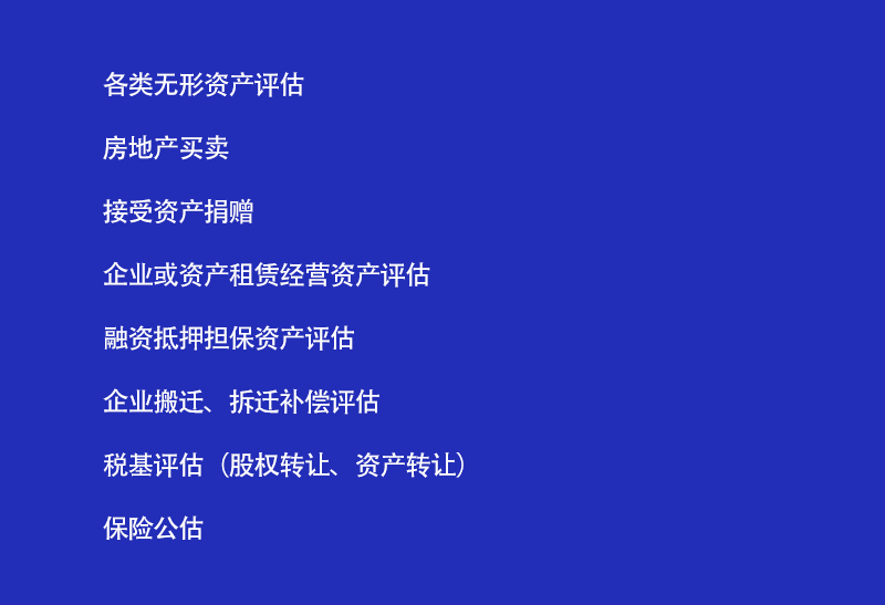 其他經(jīng)濟(jì)行為的資產(chǎn)評估